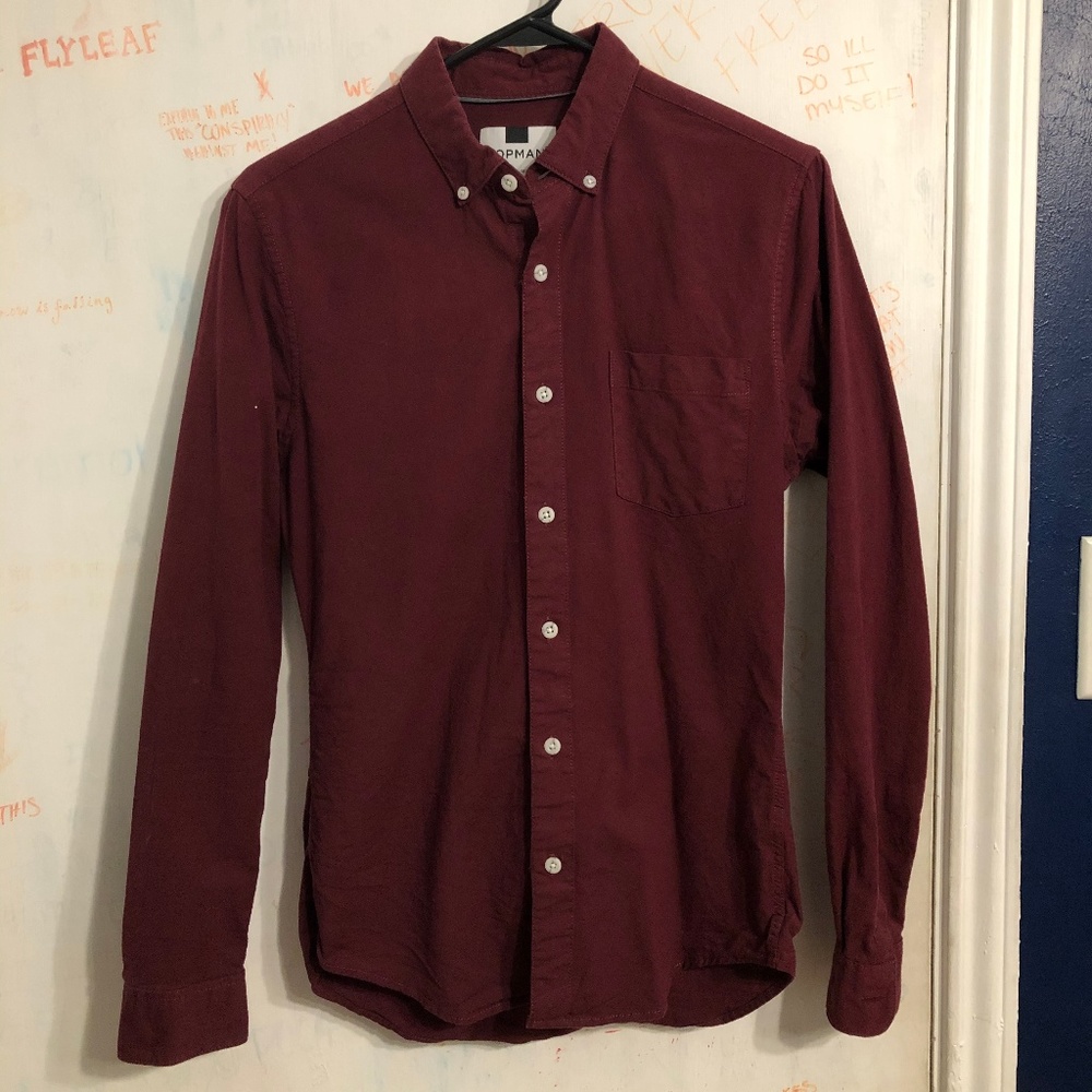 Maroon Button Up